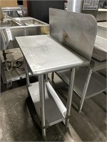 SS filler table with splash 16x30