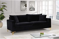 Meridian Furniture Naomi Collection Velvet Sofa