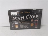 Man Cave Tin Wall Décor, 8" x 11.75"