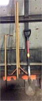 Snow shovel, spade, rake, dandelion remover