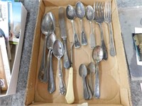 Vintage silver plate flatware, misc. pieces and