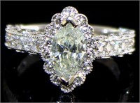14kt Gold 2.15 ct Marquise Cut Diamond Ring