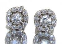 14kt Gold Brilliant 3/4 ct Diamond Stud Earrings