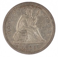 1856 Seated Liberty Silver Quarter *Nice
