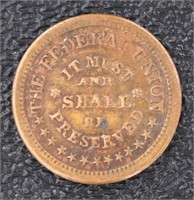 1863 Army & Navy Copper Civil War Token