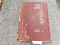 Old postcard album with 84 postcards