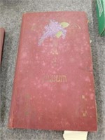 Old postcard album with 67 postcards