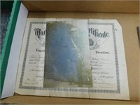 1906 Marriage certificate-Chas, T King? in  Knight