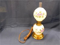 "Violets" double electric mini lamp, 10.5"H