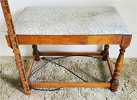 Upholstered Wooden Ottoman