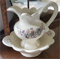 Decorative Pitcher and Wash Basin