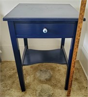Blue Wooden Side Stand