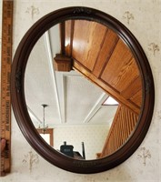 Oval Wooden Mirror