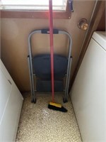 Step Ladder and Small Broom