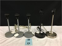 Lot of 5 ''Rod'' Lamps
