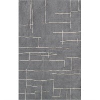 Abstract Gray 7 ft. x 9 ft. Area Rug