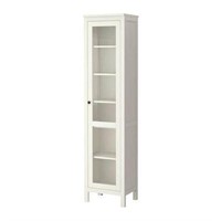 Standing Wardrobe Showcase, White Satin