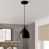 Shameka 1-light Single Cone Pendant Blk