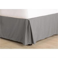 King Sz Gry Luxury 14" Bed Skirt