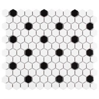 Case Of 10 Retro 1" X 1" Porcelain Mosaic Tile