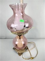 Gone with the wind style crackle glass lamp