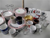 Coca-Cola kitchen wares including Gibson plates,