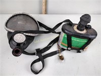 Vintage gas mask and MSA canister type GMD,