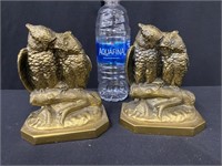 Vintage Pair of Brass Owl Bookends, Phila, Manf.