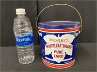 Vintage 4 lb Morris Whiteleaf Lard Advertising Can