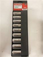 (2x Bid) Craftsman 9PC 1/2" Deep Socket Set