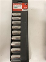 (2x Bid) Craftsman 9PC 1/2" Deep Socket Set