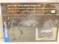 Mint Craft 20 Pc 1/4" Metric Socket Set
