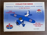 Amoco 1932 Lockheed Vega Die Cast Bank NIB