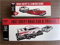 1959 Chevy El Camina Bank w/1957 Drag Car