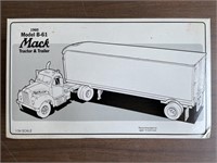 1960 Mack Mdl.B-61 Tractor & Trailer 1/34 Scale NB