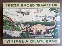 Sinclair Ford Tri-Motor Airplane Bank NIB
