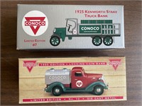 Conoco 1925 Kenworth Stake Truck, 1937 Chevy
