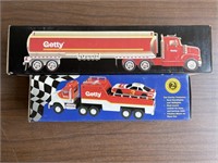 1997 Getty Tanker Truck, 1995 Race Car Hauler