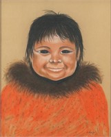 Donna Schultz print of an Alaskan Native girl