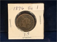 1876 Canadian one cent piece
