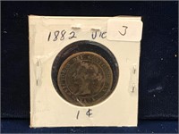 1882 Canadian one cent piece