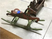 Antique Wood Rocking Horse