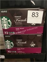 4 CTN (288) STARBUCKS FRENCH PODS