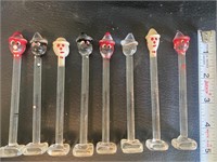 Vintage Glass Swizzle Sticks