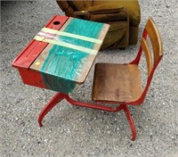 vintage school desk