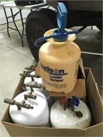 3 Refrigerant Containers and 1.5 Gallon Sprayer