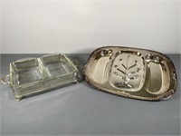 Meat Tray & Serving Dish w/two Baking Dishes