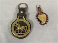 Vintage Horse Brass & Brass Heart