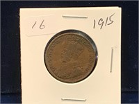 1915  Canadian one cent piece