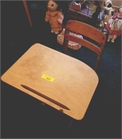 VINTAGE METAL AND OAK CHILD’S SCHOOL DESK